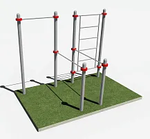 Уличная шведская стенка, турник и брусья