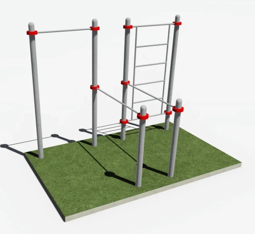 Уличная шведская стенка, турник и брусья