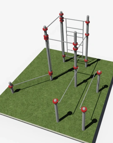 Комплекс Воркаут для инвалидов-колясочников 3,7м×3,3м×2,6м