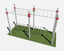 Уличный тренажер двухуровневый