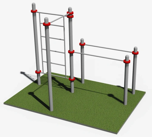 Турник, шведская стенка и брусья T026